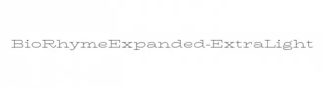 BioRhymeExpanded-ExtraLight  Frei Schriftart Herunterladen
