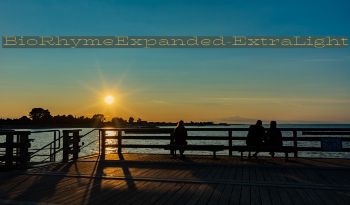 BioRhymeExpanded-ExtraLight Font examples