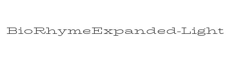 BioRhymeExpanded-Light  フリーフォントのダウンロード
