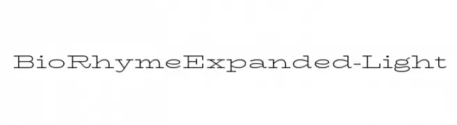 BioRhymeExpanded-Light  Frei Schriftart Herunterladen