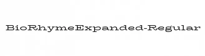 BioRhymeExpanded-Regular  Frei Schriftart Herunterladen