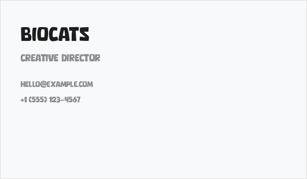 Biocats Business Card