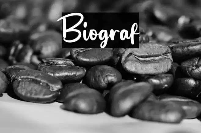 Biograf Font examples
