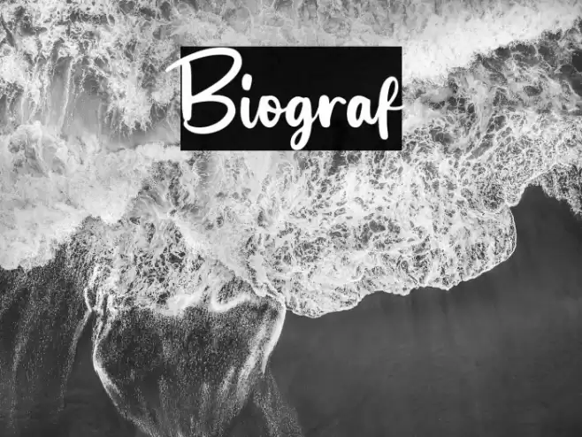 Biograf Font examples