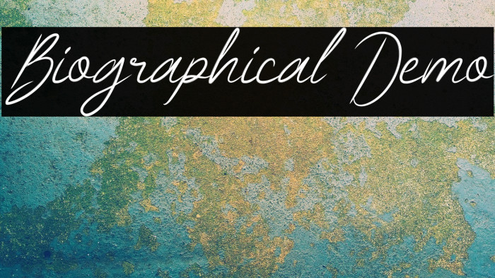 Biographical Demo Example 2