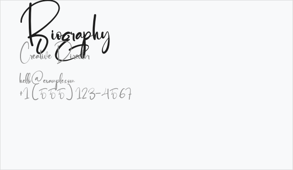 Biography Business Card