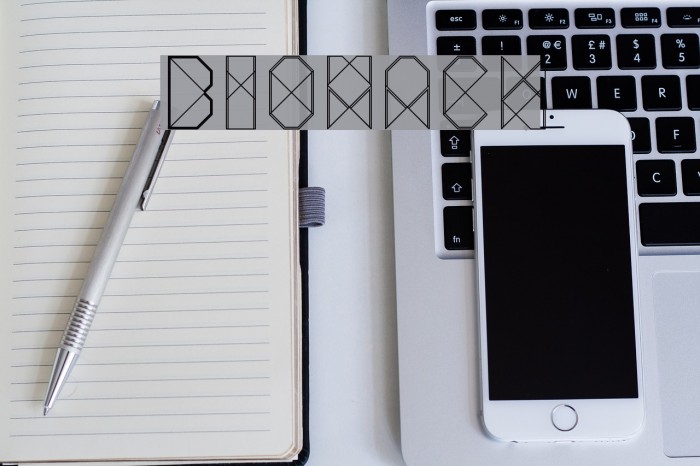 Biohack Font examples