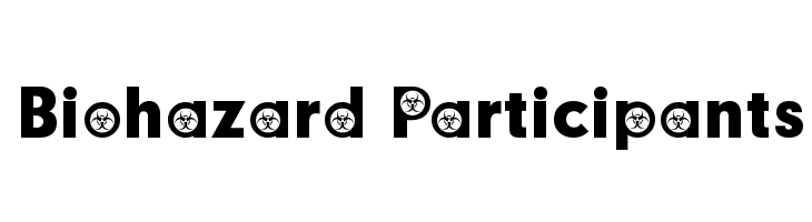 Biohazard Participants Schriftart
