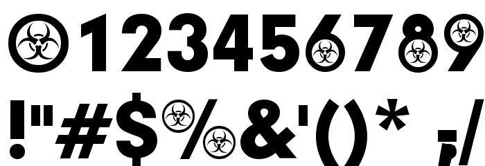 Biohazard Participants Font OTHER CHARS
