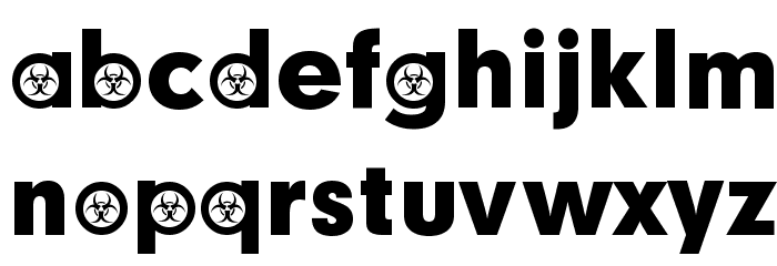 Biohazard Participants Font LOWERCASE