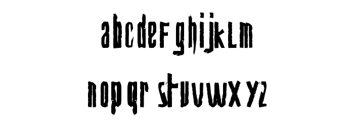 Biohazard Font LOWERCASE