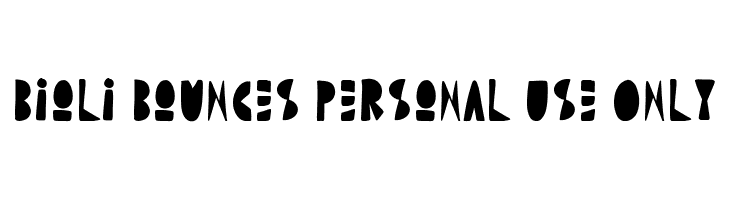 Bioli Bounces Personal Use Only  Frei Schriftart Herunterladen