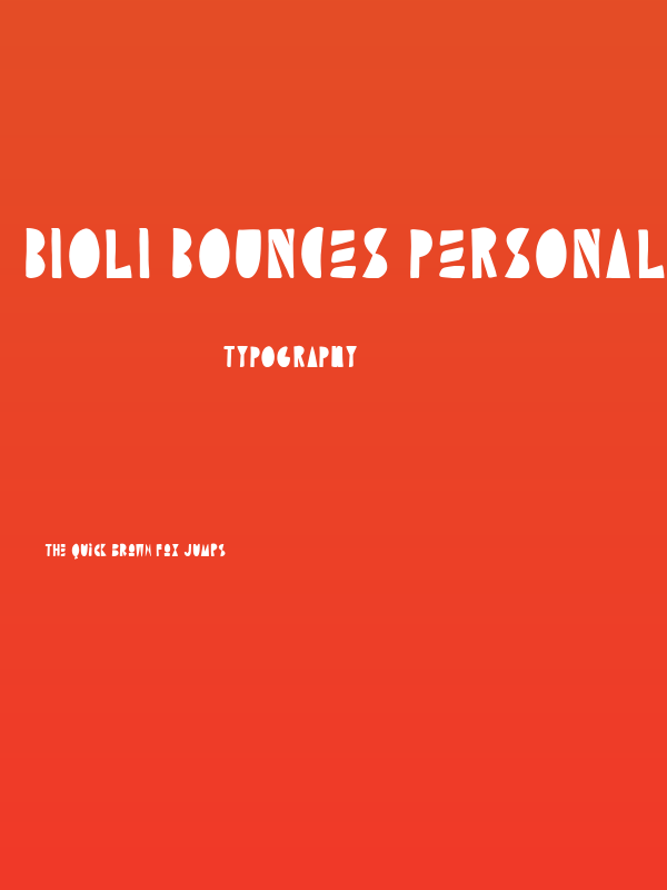 Bioli Bounces Personal Use Only Poster