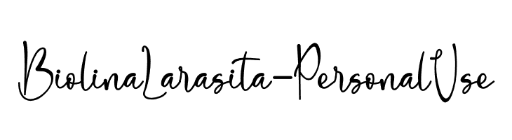 Biolina Larasita - Personal Use  font caratteri gratis