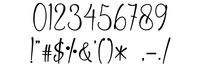 Biolina Larasita - Personal Use Font OTHER CHARS