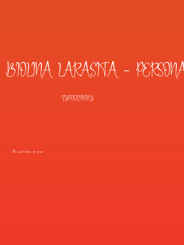 Biolina Larasita - Personal Use Poster