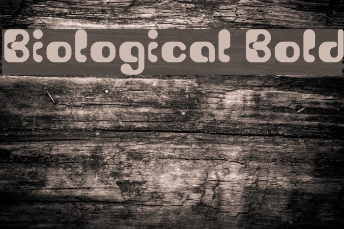Biological Bold Font examples