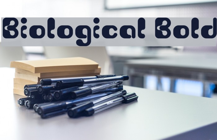 Biological Bold Font examples