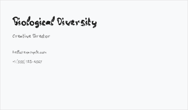 Biological Diversity Business Card