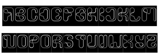 Biological-Hollow-Inverse Schriftart Groß