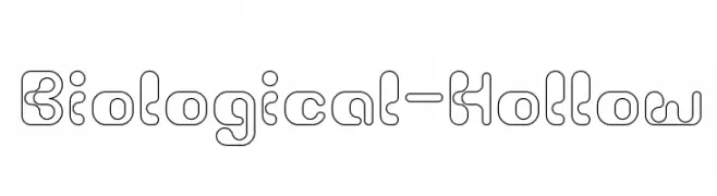 Biological-Hollow  Free Fonts Download