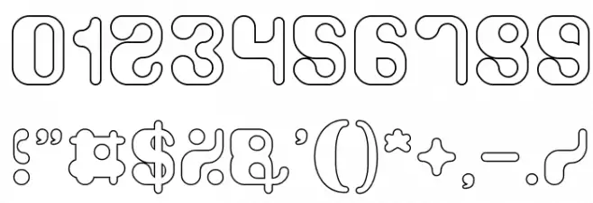 Biological-Hollow Font OTHER CHARS