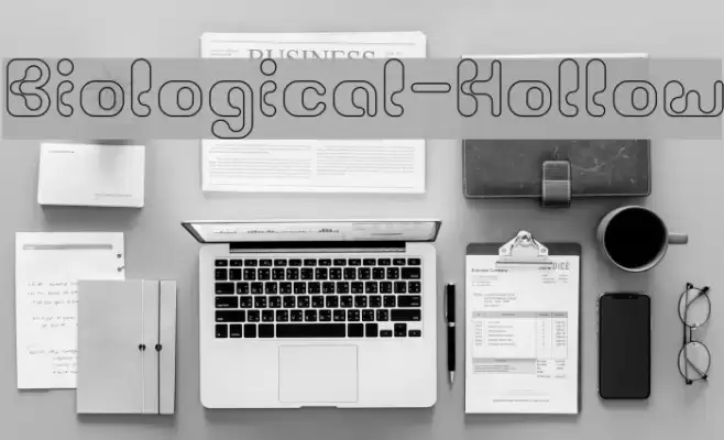 Biological-Hollow Font examples