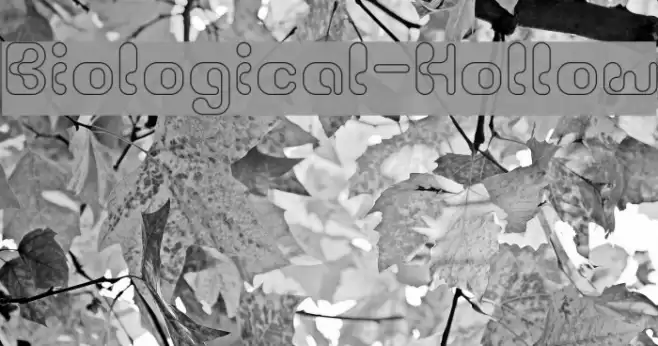 Biological-Hollow Font examples