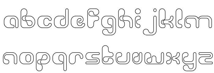 Biological-Hollow Font LOWERCASE
