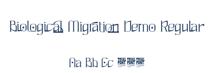 Biological Migration Demo Regular Font Preview