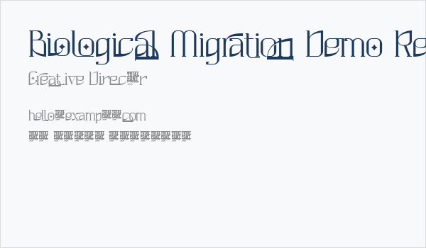 Biological Migration Demo Regular Business Card
