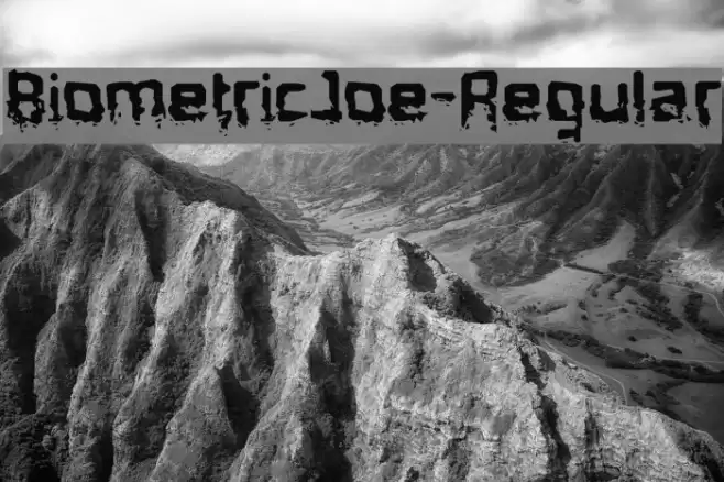 BiometricJoe-Regular Font examples