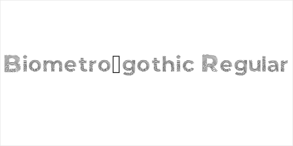 Biometro_gothic Regular Logo