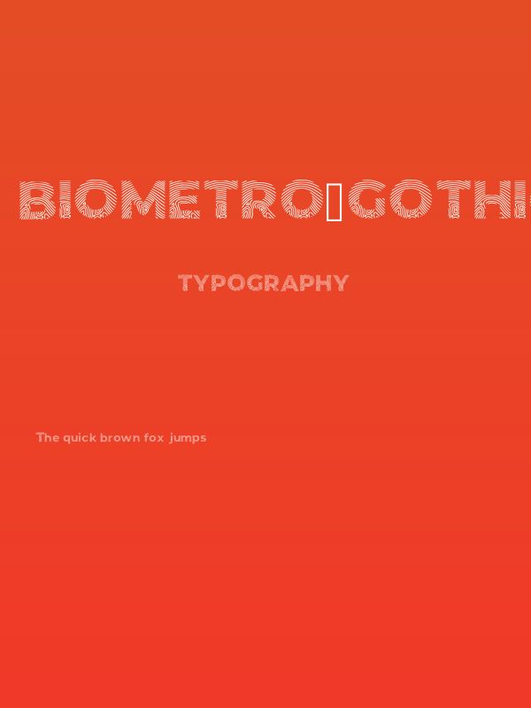 Biometro_gothic Regular Poster