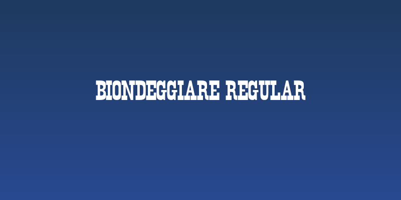 Biondeggiare Regular Social Header
