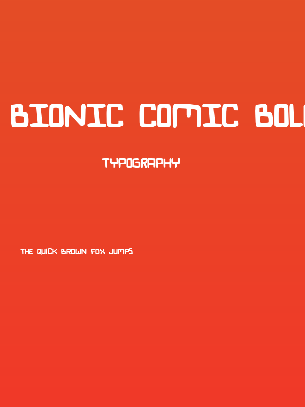 Bionic Comic Bold Poster