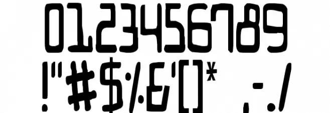 Bionic Comic Condensed フォント その他の文字