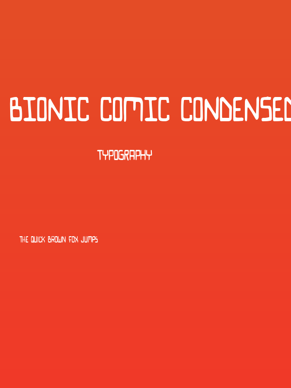 Bionic Comic Condensed Poster