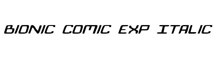 Bionic Comic Exp Italic  Free Fonts Download