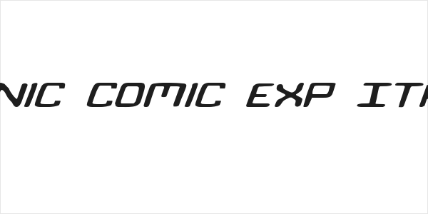 Bionic Comic Exp Italic Logo
