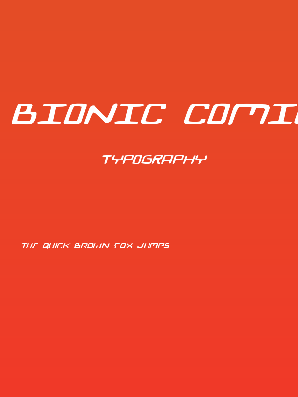 Bionic Comic Exp Italic Poster
