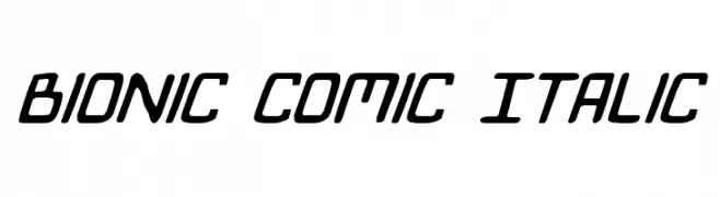 Bionic Comic Italic  les polices de caractères gratuit tlcharger