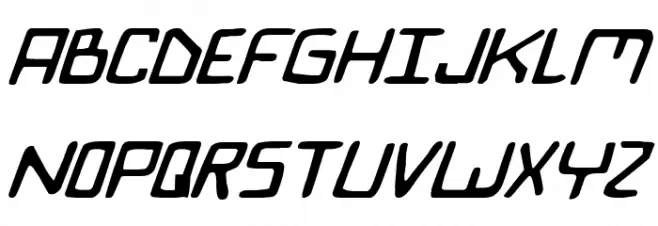 Bionic Comic Italic Font Litere mari