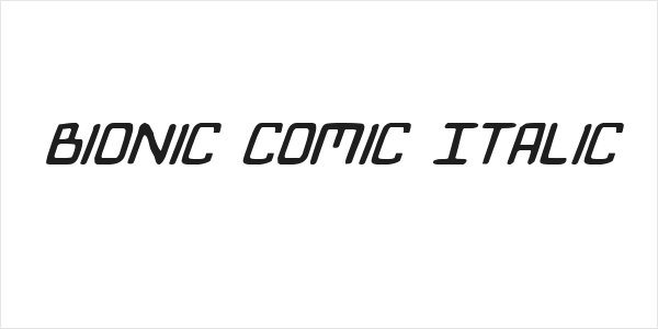 Bionic Comic Italic Logo