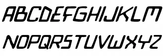 Bionic Comic Italic Schriftart Kleinbuchstaben