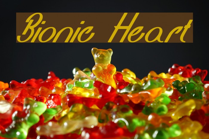 Bionic Heart Font examples