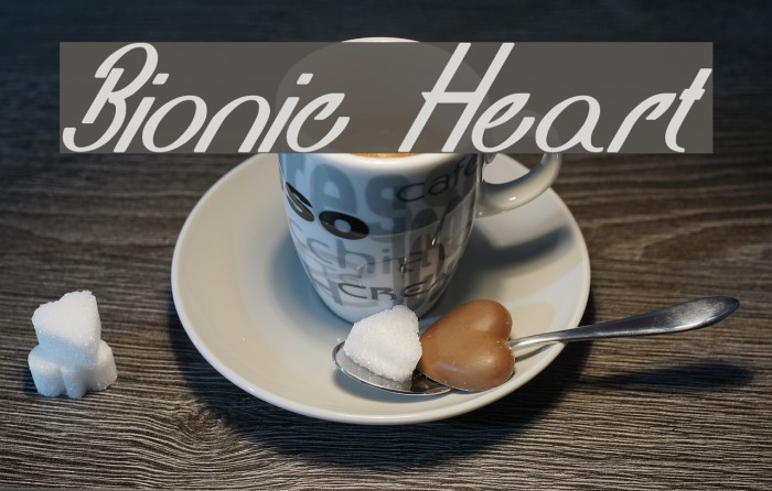 Bionic Heart Font examples