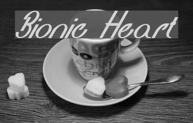 Bionic Heart Font examples