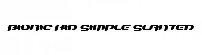 Bionic Kid Simple Slanted  フリーフォントのダウンロード