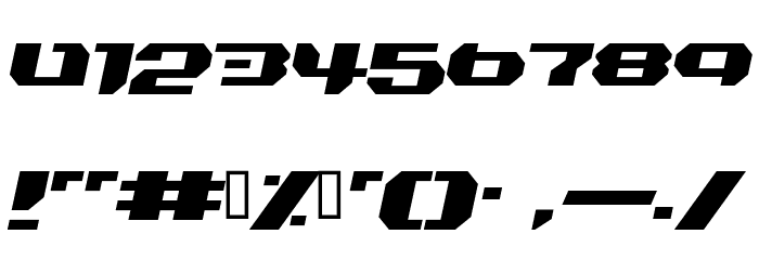 Bionic Kid Simple Slanted Font OTHER CHARS